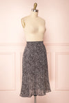 Bettina Black Cheetah Print Midi Skirt | Boutique 1861 side view