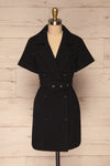 Bilzen Black Short Sleeve Dress | La petite garçonne front view