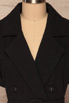 Bilzen Black Short Sleeve Dress | La petite garçonne front close up