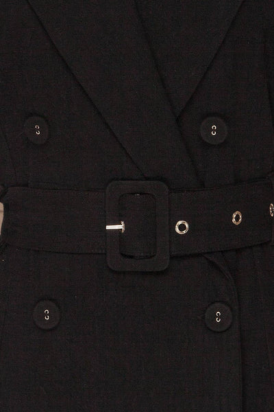 Bilzen Black Short Sleeve Dress | La petite garçonne fabric