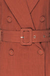Bilzen Clay Orange Blazer Dress w/ Belt | La petite garçonne detail