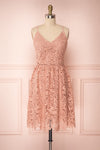 Bindi Petal Dusty Pink Lace A-Line Summer Dress | Boutique 1861 1