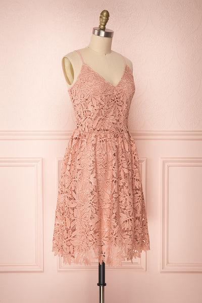Bindi Petal Dusty Pink Lace A-Line Summer Dress | Boutique 1861 3