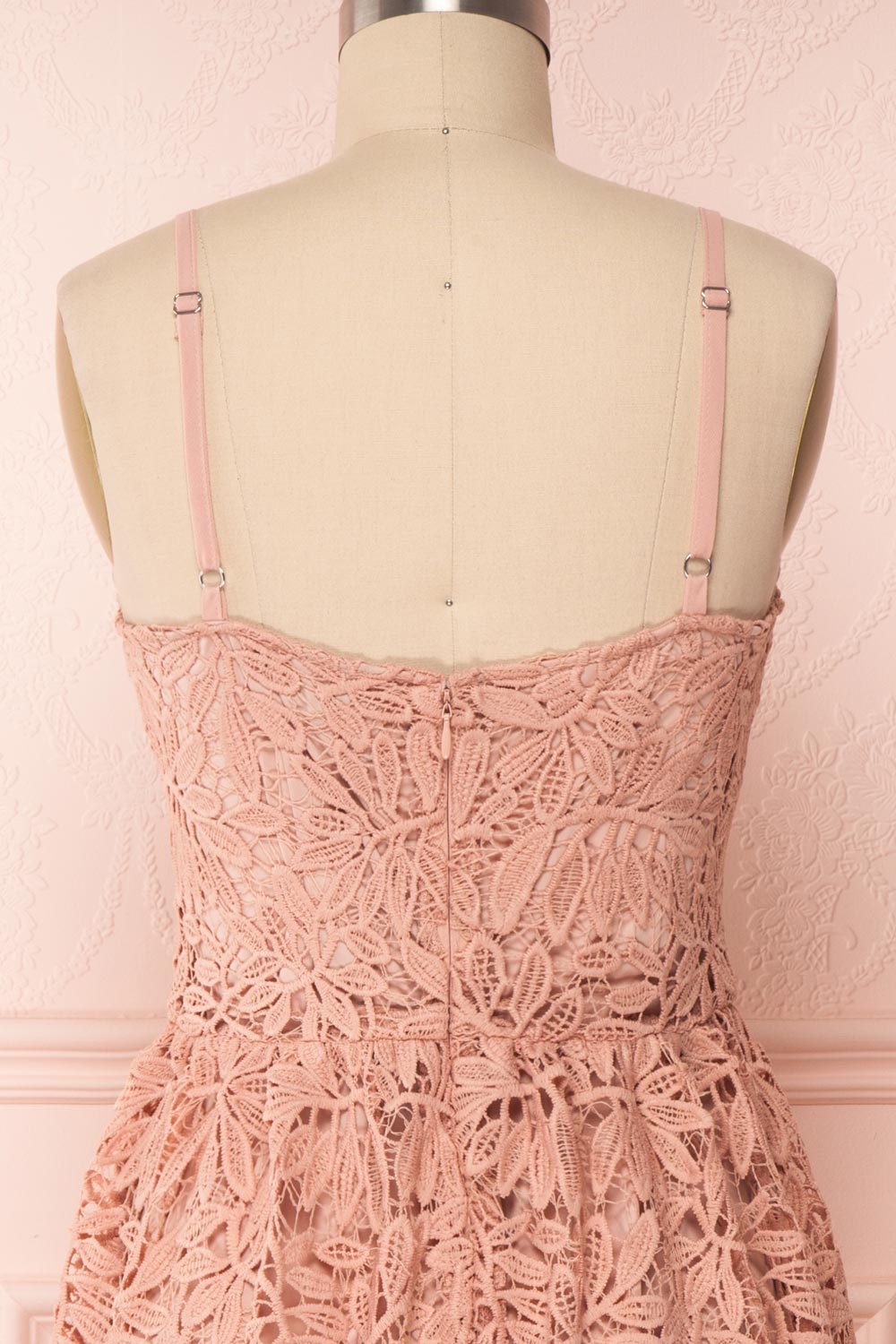 Bindi Petal Dusty Pink Lace A-Line Summer Dress | Boutique 1861 7