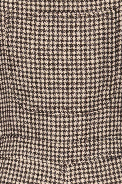 Bisaccia Black & White Houndstooth Overalls | La Petite Garçonne fabric detail