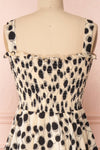 Biscotti Black & White Polkadot Midi Dress | Boutique 1861 back close-up