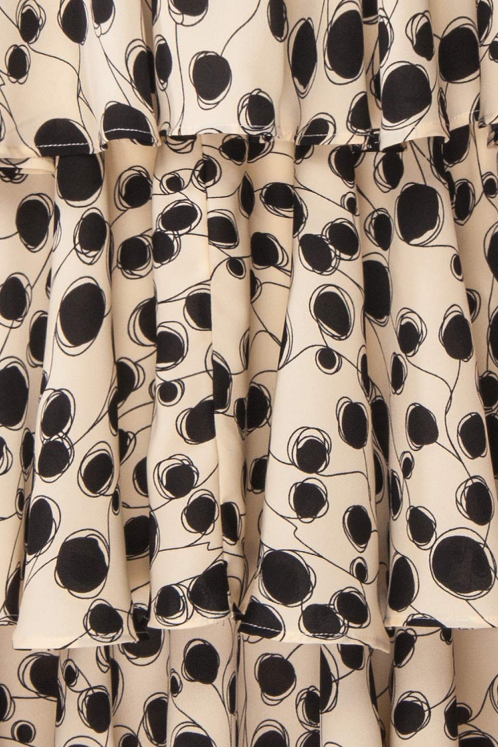 Biscotti Black & White Polkadot Midi Dress | Boutique 1861 fabric 