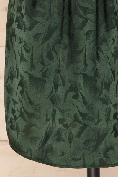 Blace Emerald Short Sleeve Satin Dress | La petite garçonne bottom