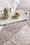 Cigalpa Grey Quilted Velvet Blanket | La petite garçonne lifestyle close-up