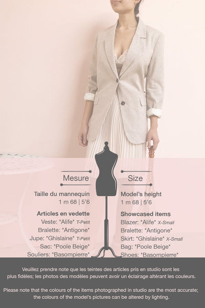 Alife Sand & White Linen Tailored Blazer | La petite garçonne template