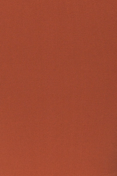 Boath Rust Orange Round Neck Cami | La petite garçonne fabric