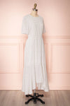 Bodashka White & Black Patterned A-Line Dress  | SIDE VIEW | Boutique 1861