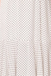 Bodashka White & Black Patterned A-Line Dress  | TEXTURE DETAIL | Boutique 1861