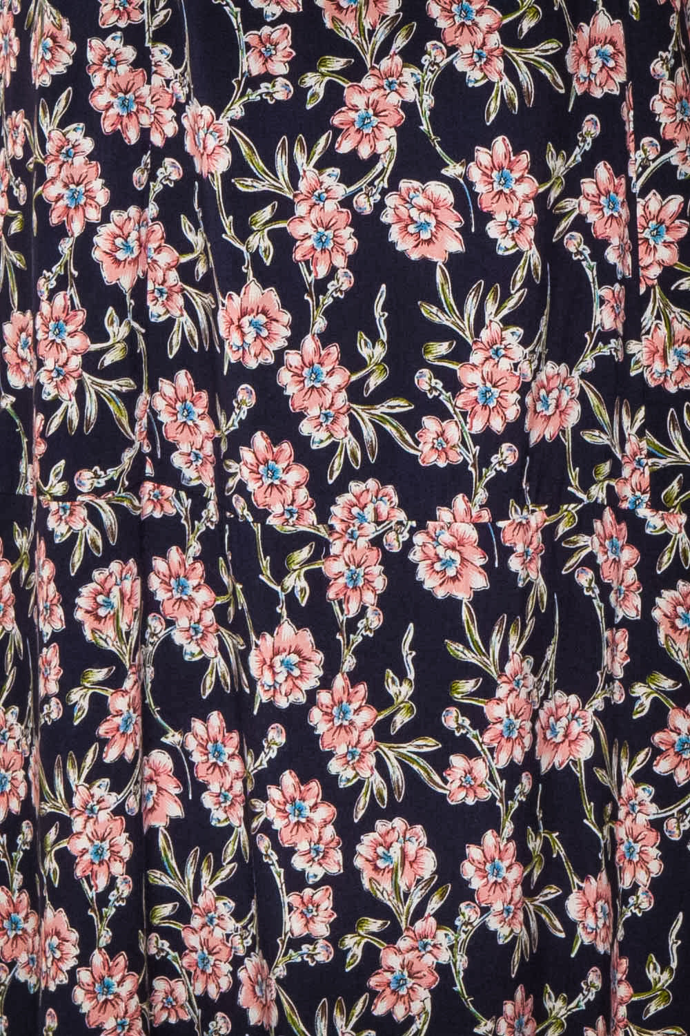 Bohdanko Navy Blue & Pink Floral Cocktail Dress | Boutique 1861 fabric detail 