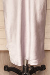 Bollnas Grey Satin Slip Dress | Robe Longue skirt close up | La Petite Garçonne