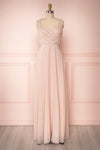 Bolor Blush Pink Shimmering Chiffon A-Line Gown | Boudoir 1861