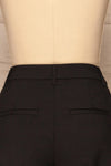 Bolsward Black High Waist Chino Shorts | La petite garçonne back close-up