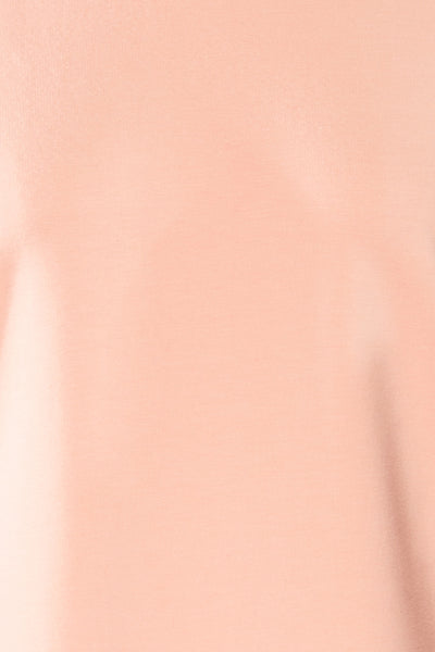 Boxy Blush Pink Crewneck Sweater | La petite garçonne texture