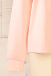 Boxy Blush Pink Crewneck Sweater | La petite garçonne sleeve