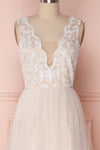 Braka Cream Tulle Floral Sleeveless Maxi Bridal Dress | Boudoir 1861