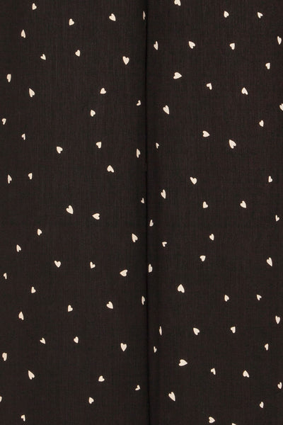 Braniewo Black & White Heart Jumpsuit fabric | La petite garçonne