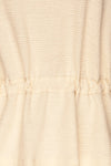 Branwen Light Beige Tweed Top w/ Tie Rope fabric | La petite garçonne