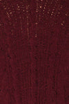 Breaza Burgundy Knit Cardigan w/ Pockets | TEXTURE DETAIL | La Petite Garçonne