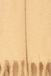 Bredevoort Beige Soft Knit Scarf w/ Fringe fabric close up | La Petite Garçonne