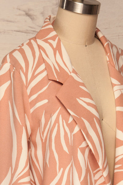 Briach Pink & White Oversized Blazer side close up | La petite garçonne