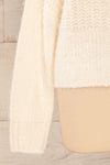 Briansk White Fuzzy Cropped Sweater | La petite garçonne bottom