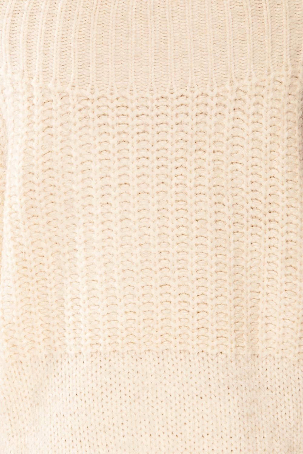 Briansk White Fuzzy Cropped Sweater | La petite garçonne fabric 