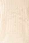 Briansk White Fuzzy Cropped Sweater | La petite garçonne fabric
