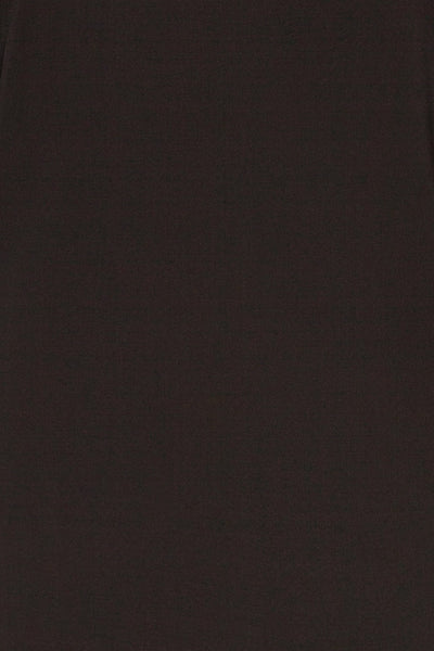 Bridgen Noir Black Long Sleeved Silky Top | TEXTURE DETAIL | La Petite Garçonne