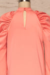 Bridgen Rose Pink Long Sleeved Silky Top | BACK CLOSE UP  | La Petite Garçonne