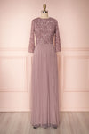 Brielle Lilac Sequin Flare Gown | Robe longue | Boutique 1861