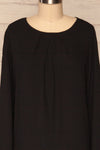 Brienza Black Long Sleeved Blouse | FONT CLOSE UP | La Petite Garçonne