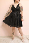 Brigitte Black Plus Size Party Dress | Robe | Boutique 1861 model look