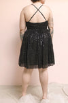 Brigitte Black Plus Size Party Dress | Robe | Boutique 1861 model back