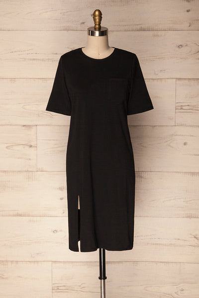 Brusy Black Short Sleeved Tunic Dress | La Petite Garçonne