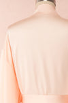 Bryna Blush Pink Satin Kimono | Boudoir 1861 back close up
