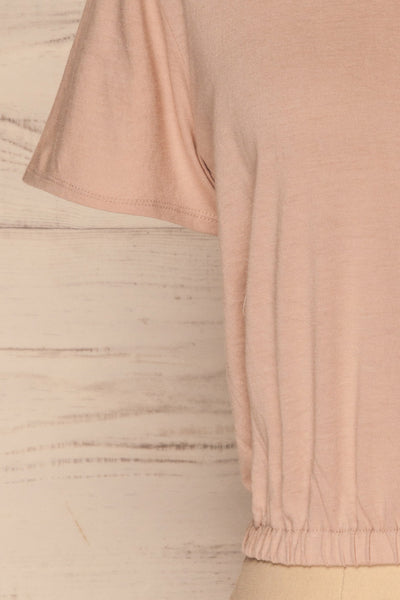 Buk Beige Cropped T-Shirt w Elastic Waist | La Petite Garçonne 2