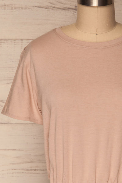 Buk Beige Cropped T-Shirt w Elastic Waist | La Petite Garçonne 3