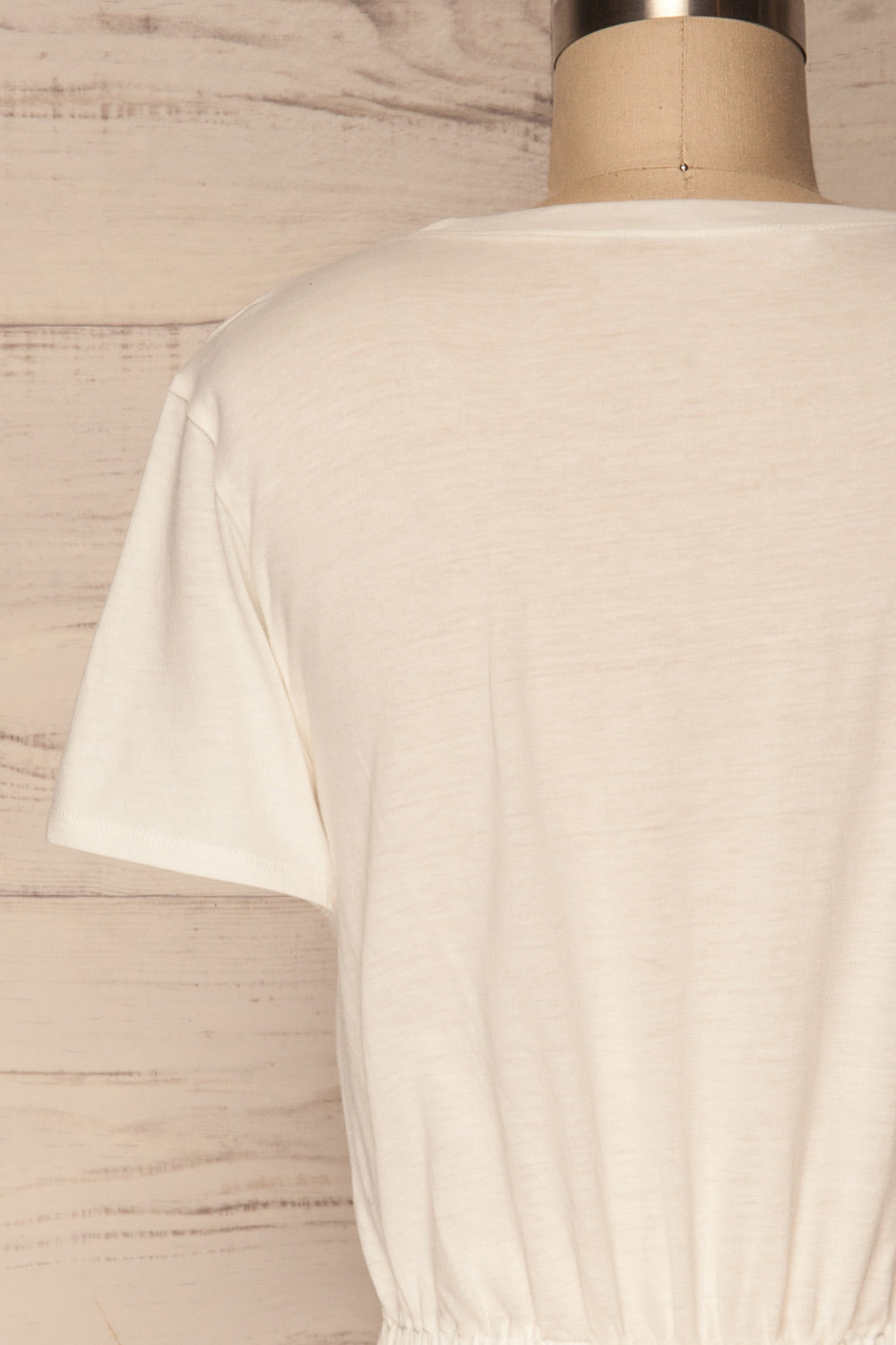 Buk Blanc White Cropped T-Shirt w Elastic Waist | La Petite Garçonne 6