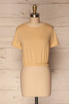 Buk Jaune Yellow Cropped T-Shirt w Elastic Waist | La Petite Garçonne 1