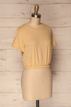 Buk Jaune Yellow Cropped T-Shirt w Elastic Waist | La Petite Garçonne 3