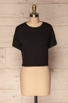 Buk Noir Black Cropped T-Shirt w Elastic Waist | La Petite Garçonne 1