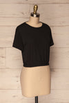 Buk Noir Black Cropped T-Shirt w Elastic Waist | La Petite Garçonne 3