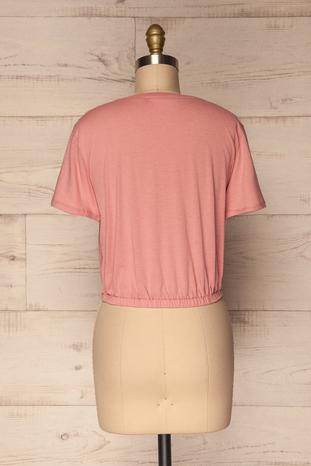 Buk Rose Pink Cropped T-Shirt w Elastic Waist | La Petite Garçonne 5