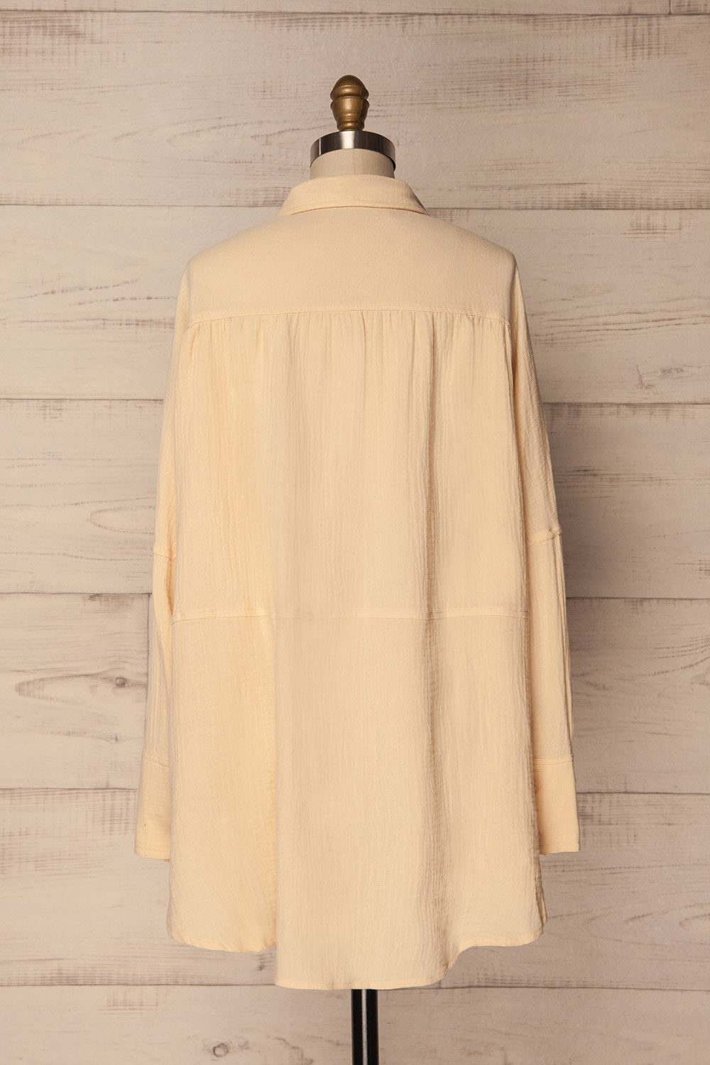 Buken Sand Cream Oversized Button-Up Shirt | La Petite Garçonne 5