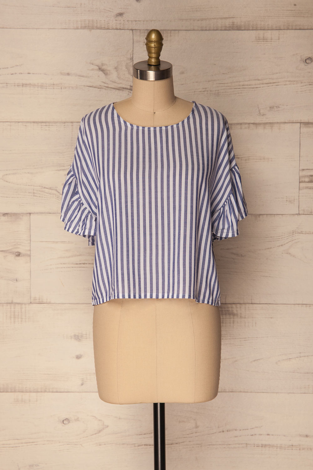 Bustelo Blue & White Striped Loose T-Shirt | La Petite Garçonne 1